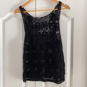 O’Neill Black Crocheted Tank Size M